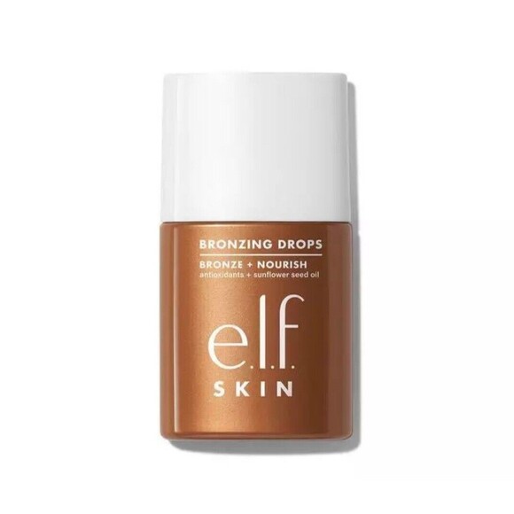 e.l.f. Bronzing Drops Pure Gold New Product NIB 1 Full Sz Can Mix In Moisturizer - Picture 2 of 11